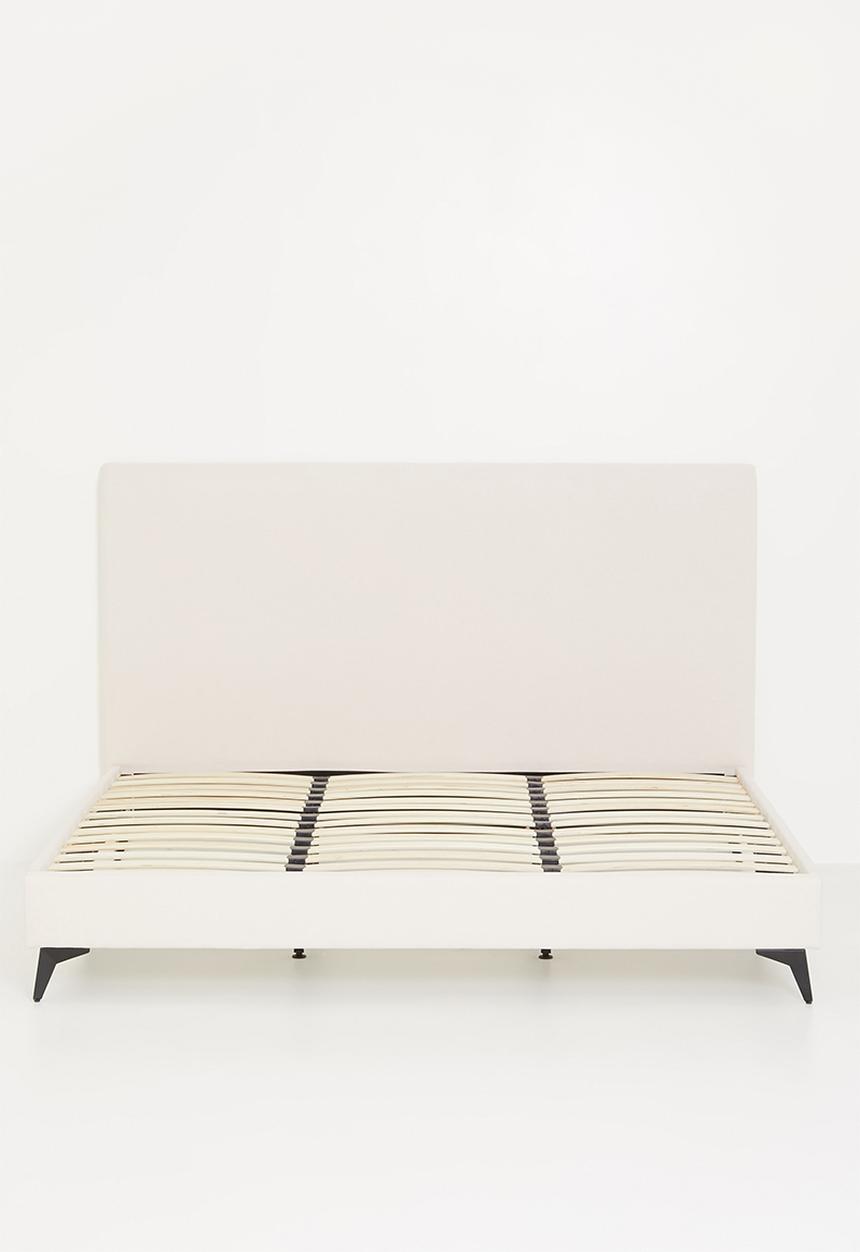 Sixth Floor - Deco plain upholstered bed & headboard - natural