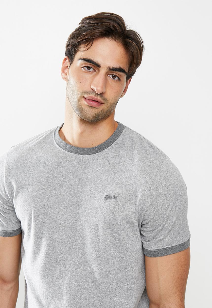 Superdry. - Vintage ringer tee - grey