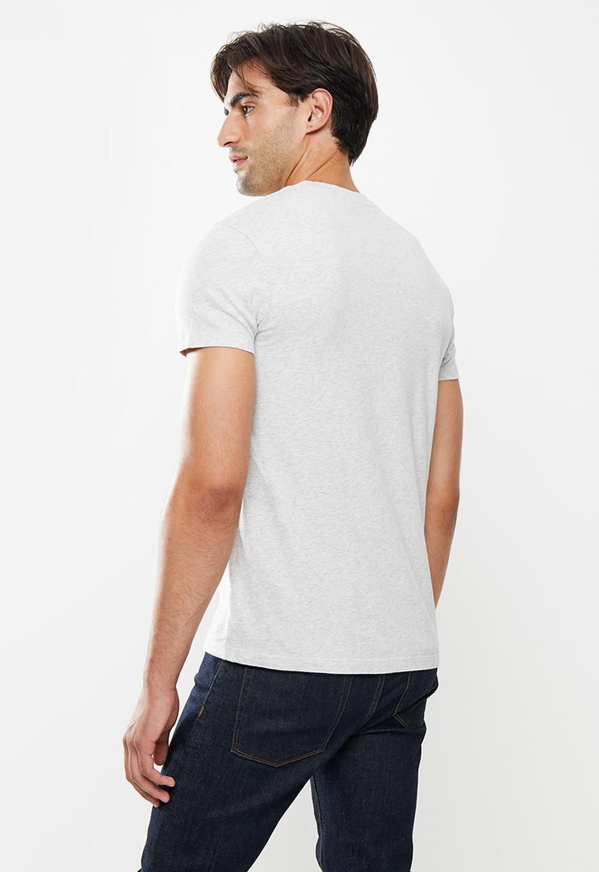 Superdry. - Vintage logo emb vee tee - grey