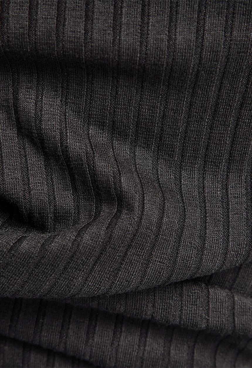G-STAR - Slim rib long sleeve top - black