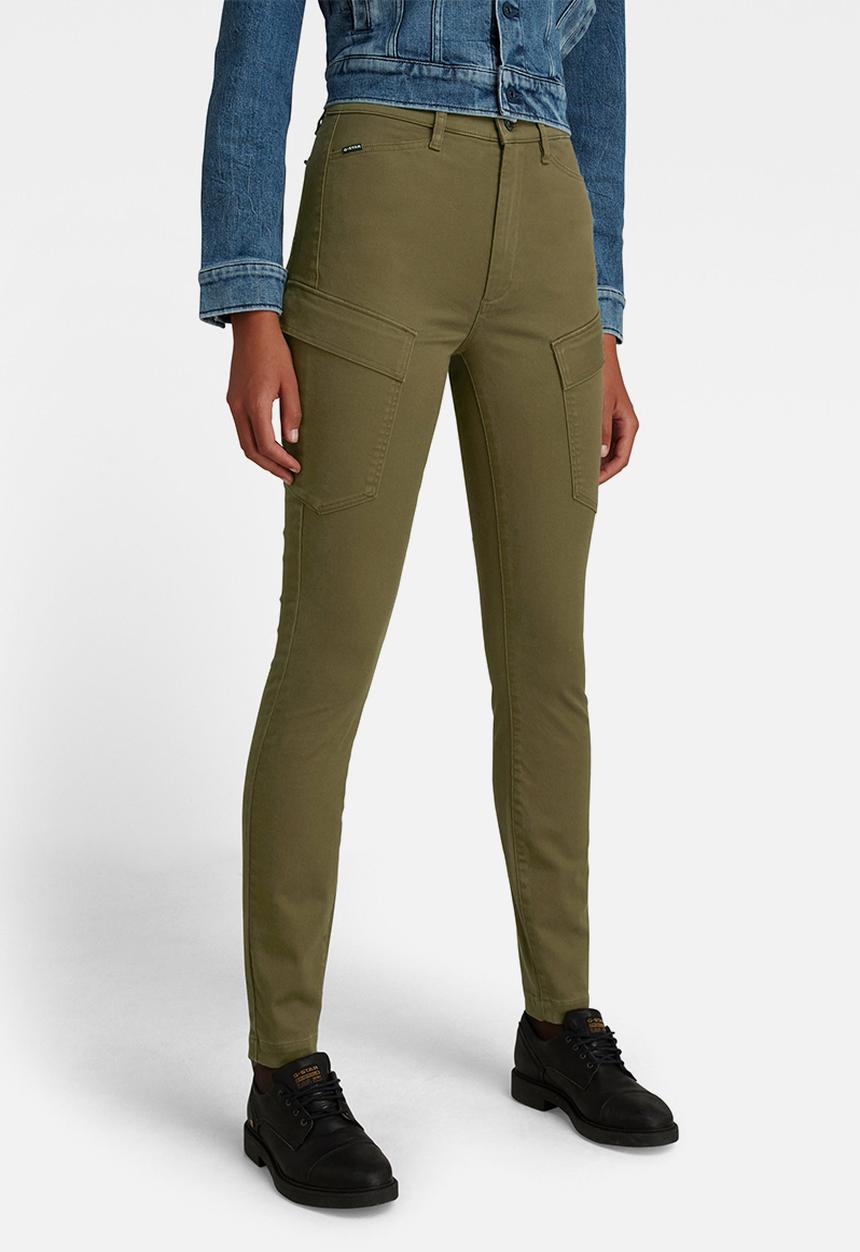 G-STAR - High G-Shape Cargo Skinny Pant - Dark Olive