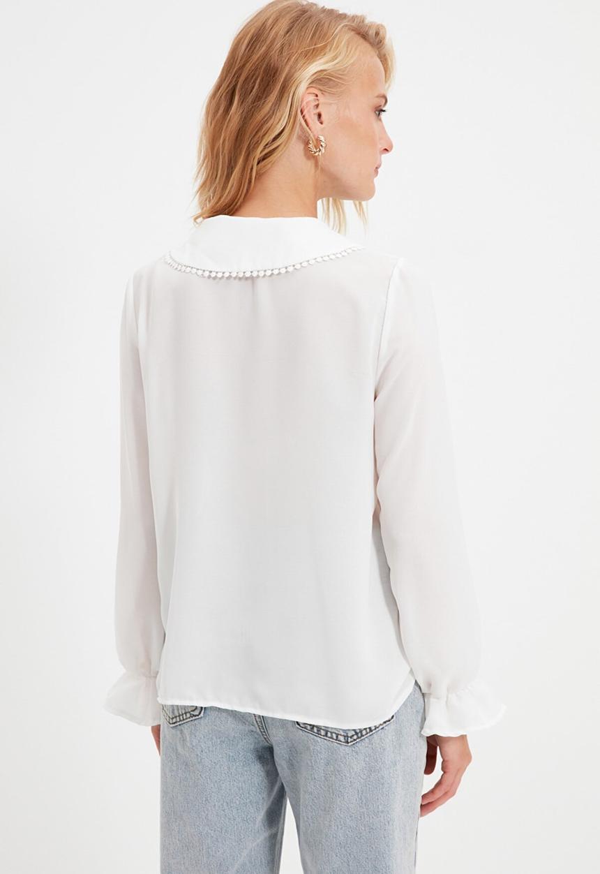 Trendyol - Collar detailed shirt - white
