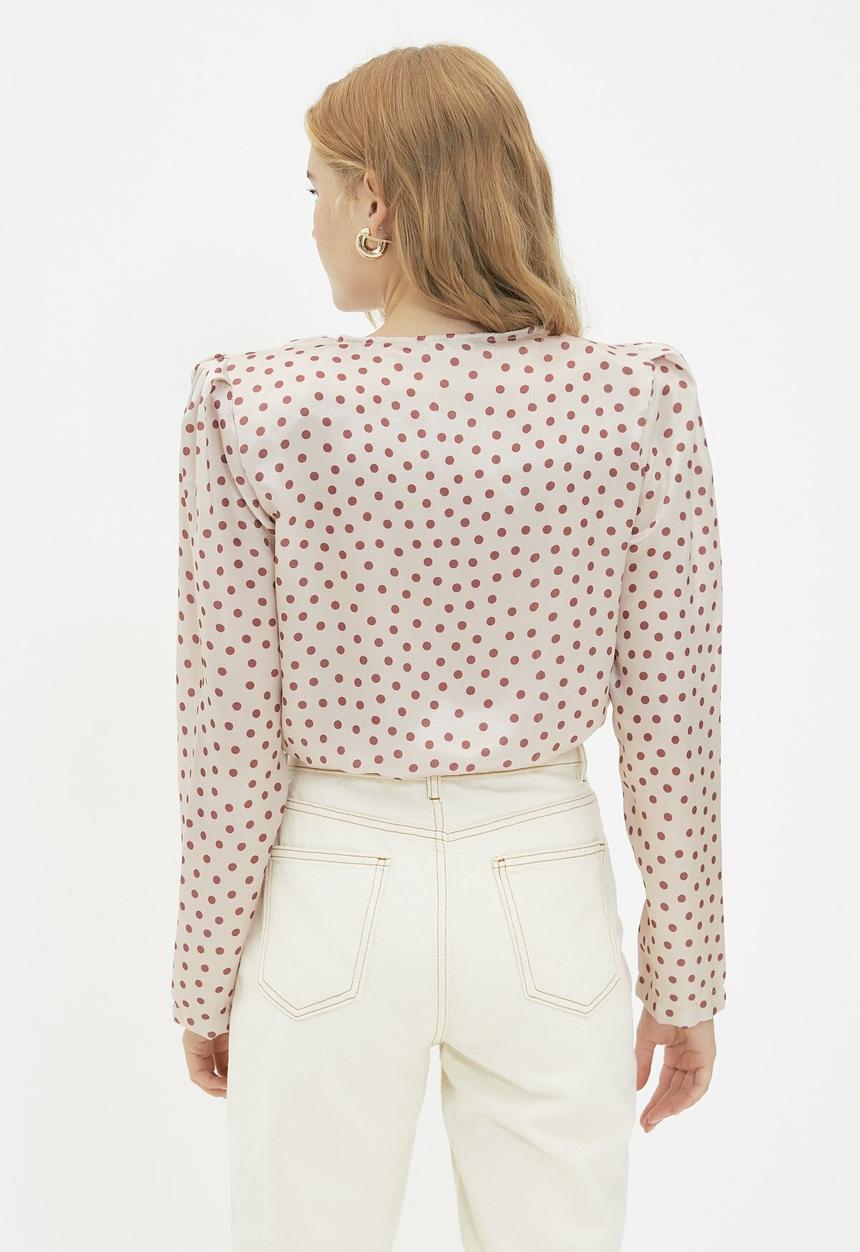 Trendyol - Double breasted bodysuit - stone