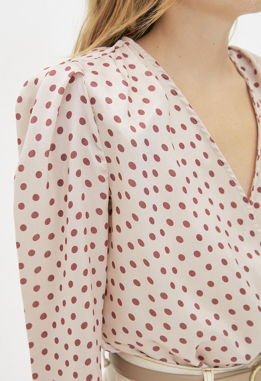 Trendyol - Double breasted bodysuit - stone