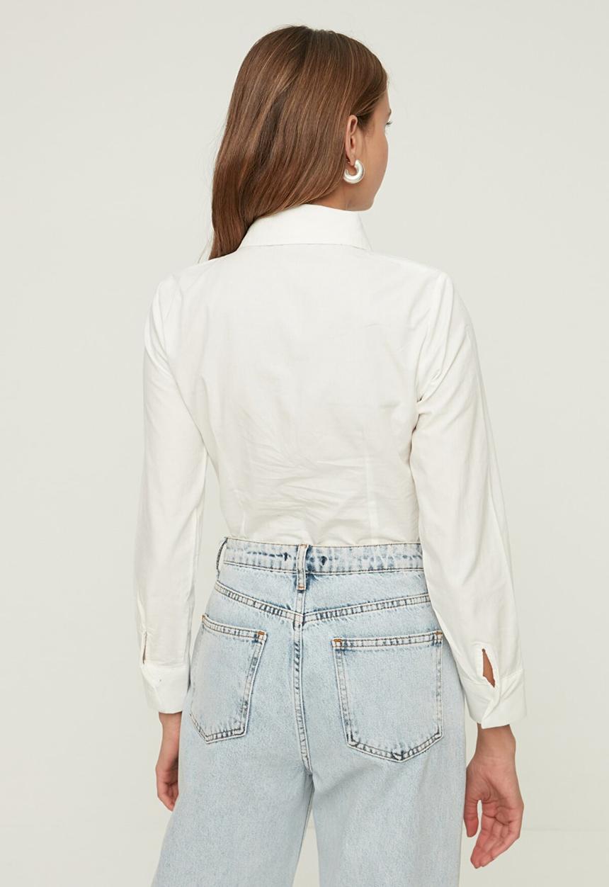 Trendyol - Buttoned bodysuit - white