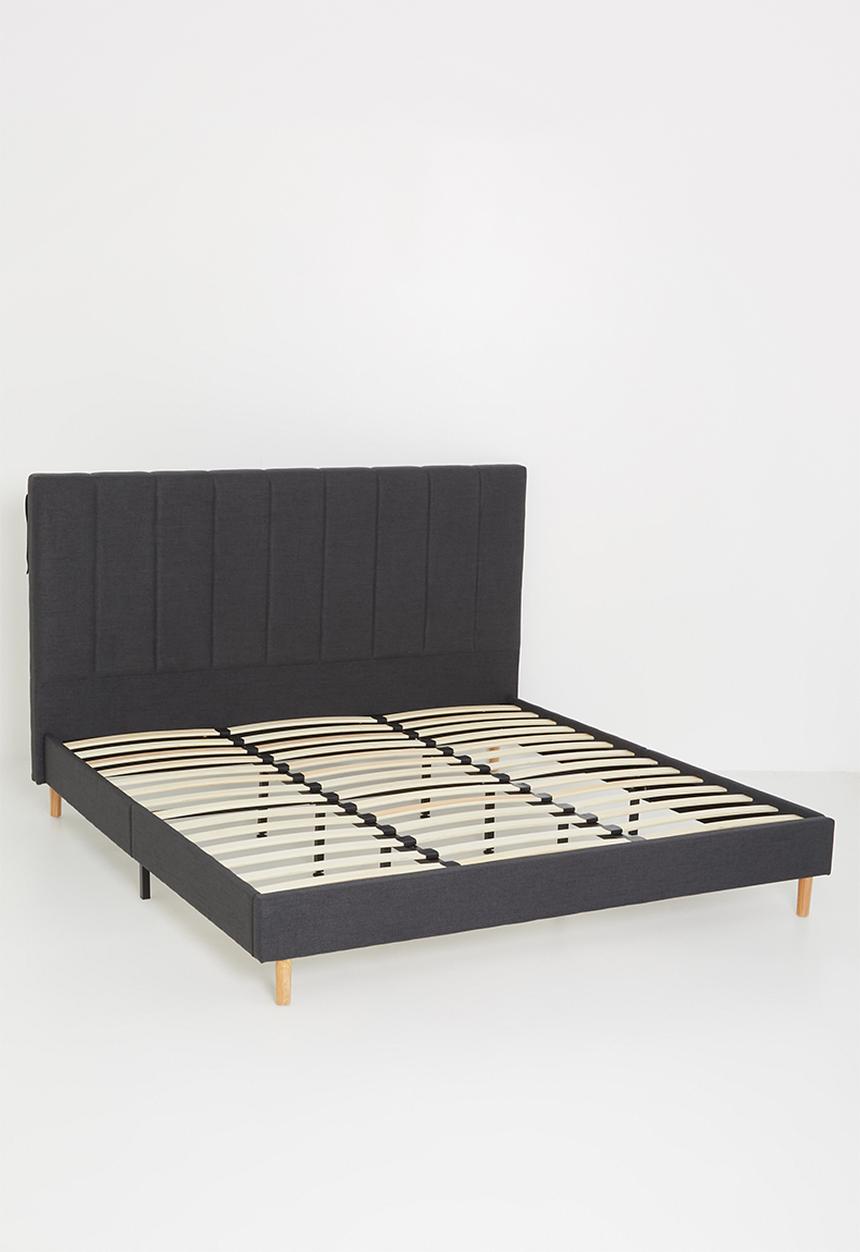 Sixth Floor - Toro upholstered bed & headboard - grey