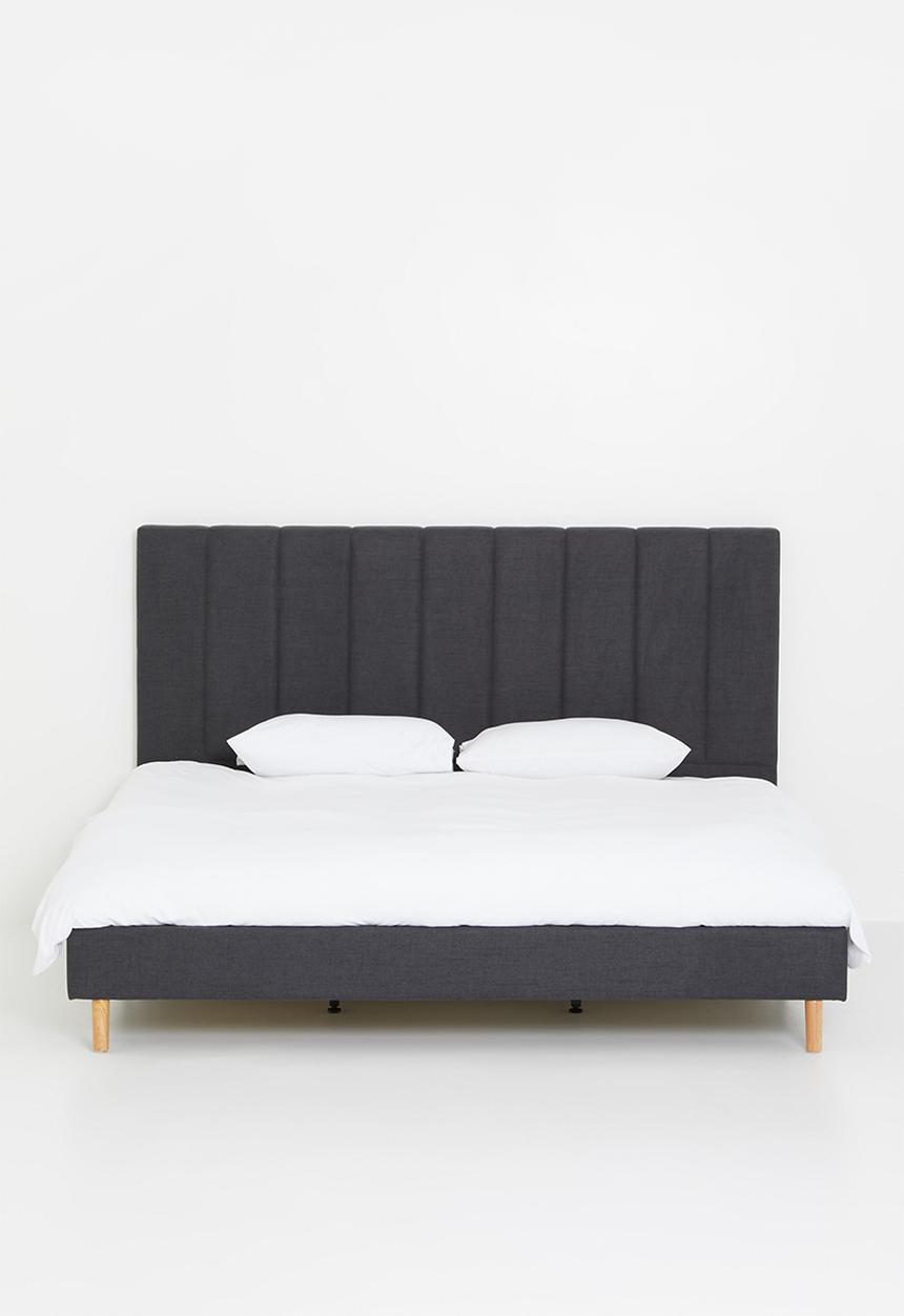 Sixth Floor - Toro upholstered bed & headboard - grey