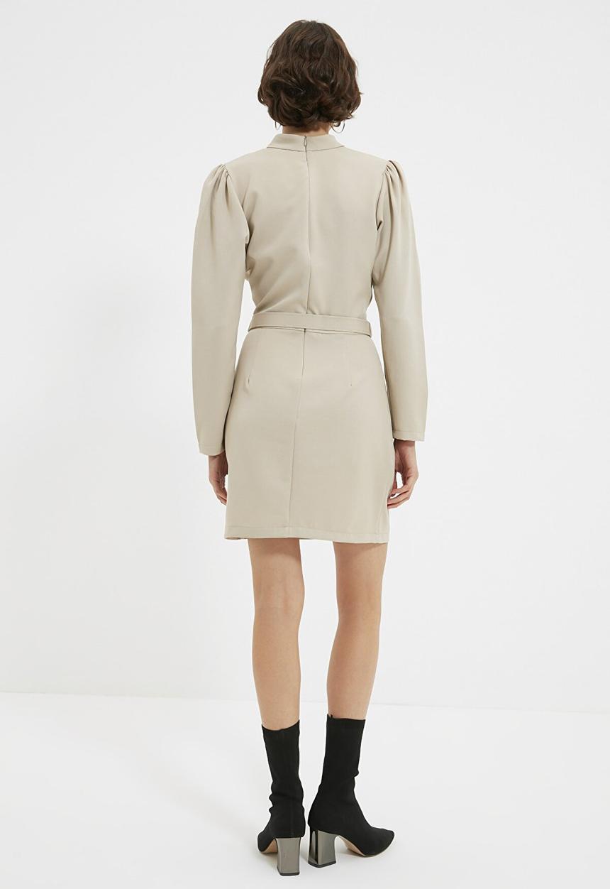 Trendyol - Belt dress  - stone