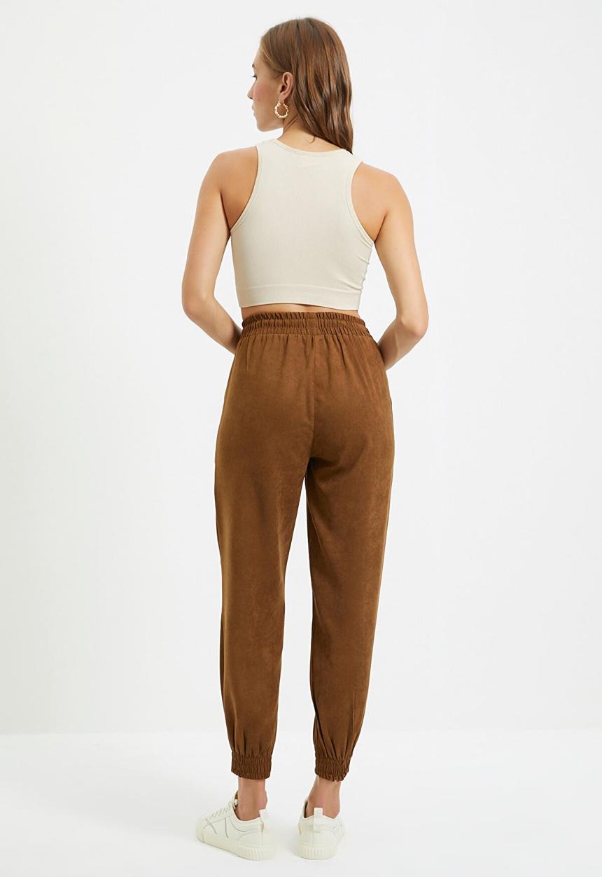 Trendyol - Tie detail trousers - brown