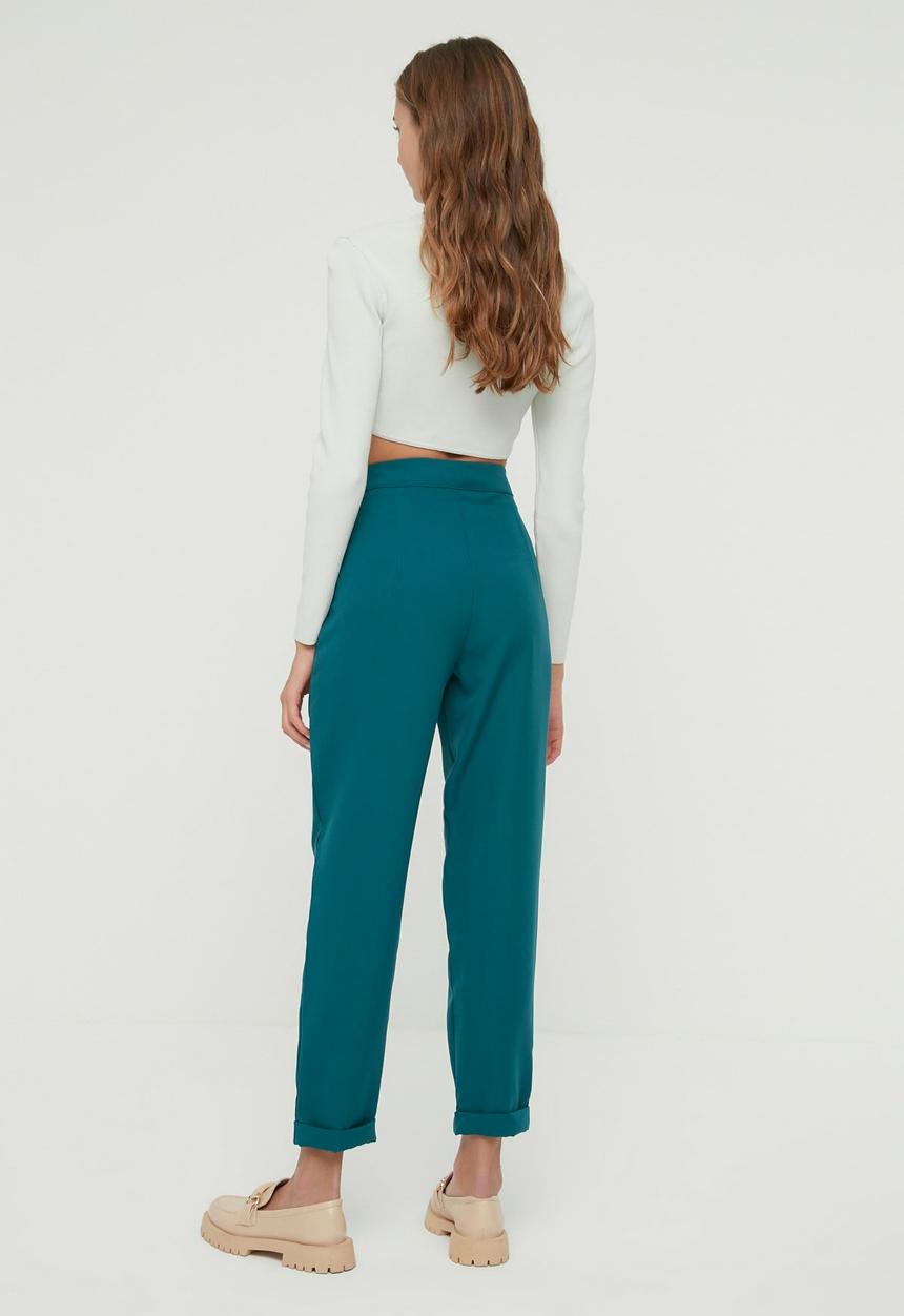 Trendyol - Basic trousers - teal