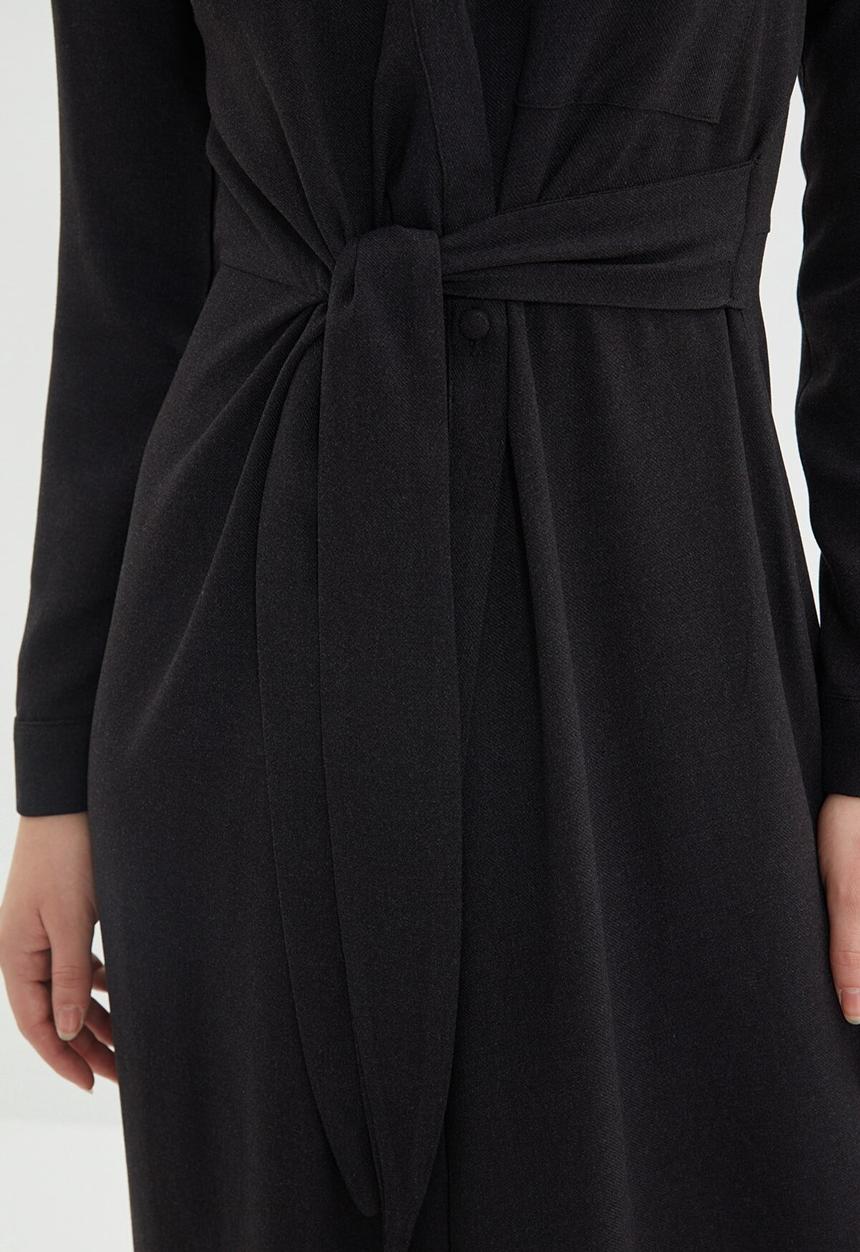 Trendyol - Belted dress  - black