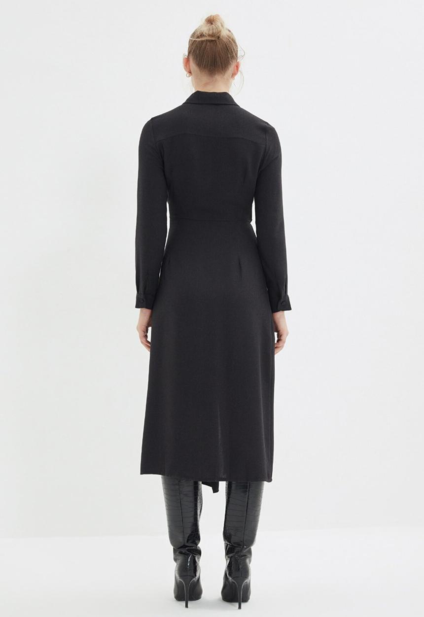 Trendyol - Belted dress  - black