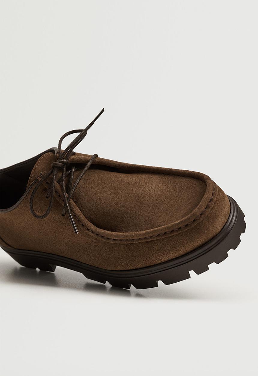 MANGO - Shoes wallabee - brown