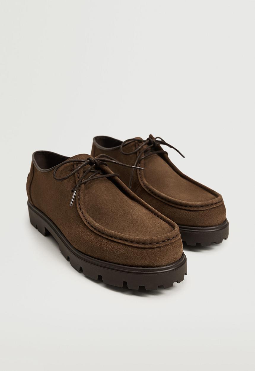 MANGO - Shoes wallabee - brown