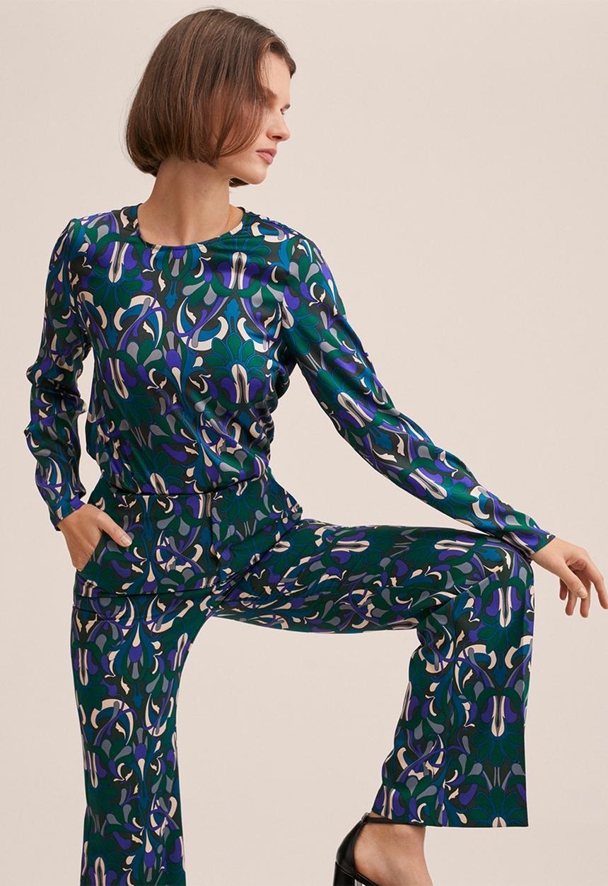 MANGO - Trousers hailey - green