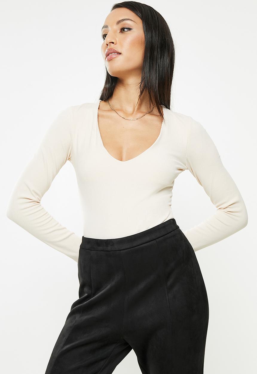 Glamorous - Petite long sleeve bodysuit - cream
