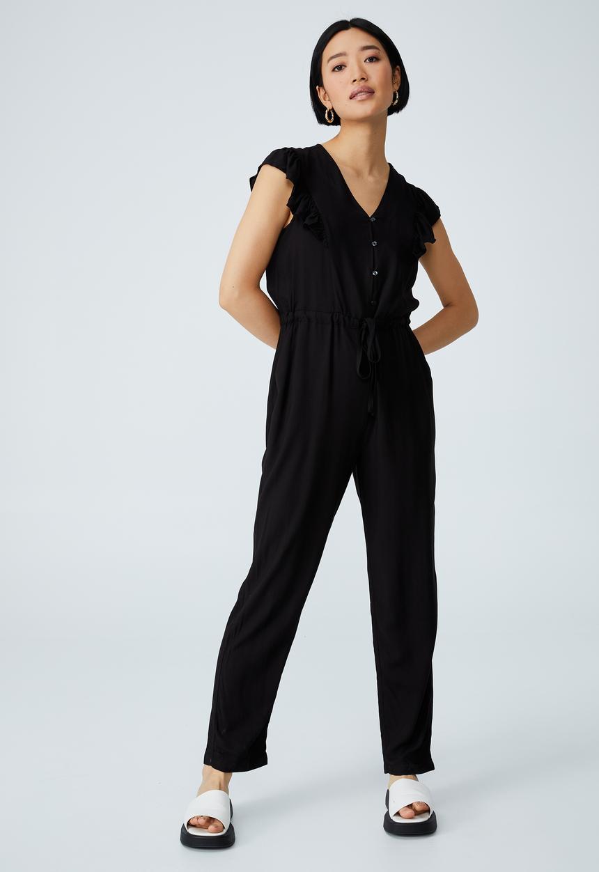 Cotton On - Woven petite tara jumpsuit - black
