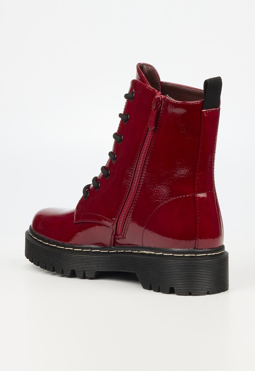 Miss Black - Nirvana1 lace-up ankle boot - red
