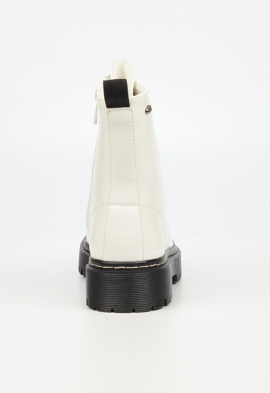 Miss Black - Nirvana1 lace-up ankle boot - white