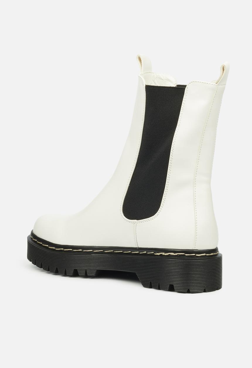 Miss Black - Nirvana2 chelsea boot - white