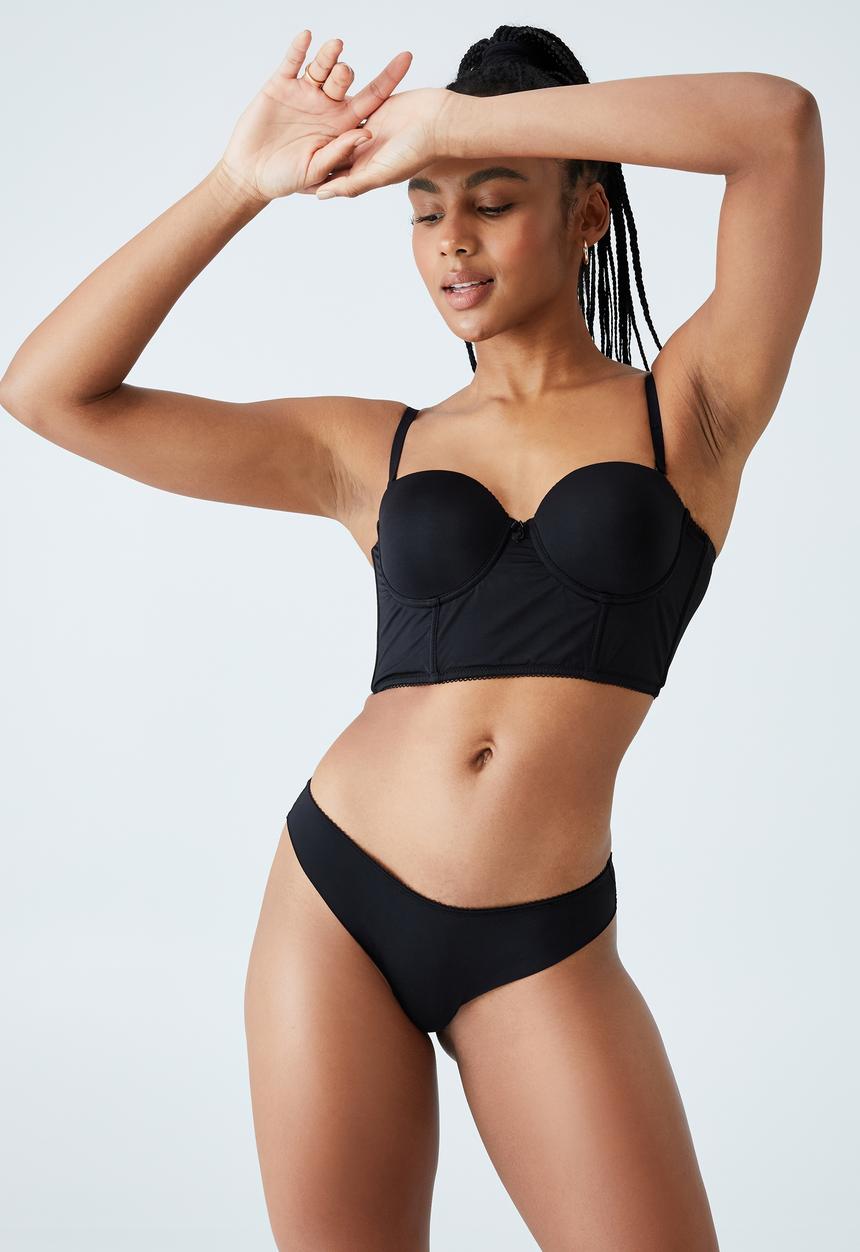 Cotton On - Ultimate comfort lace brasiliano brief - black