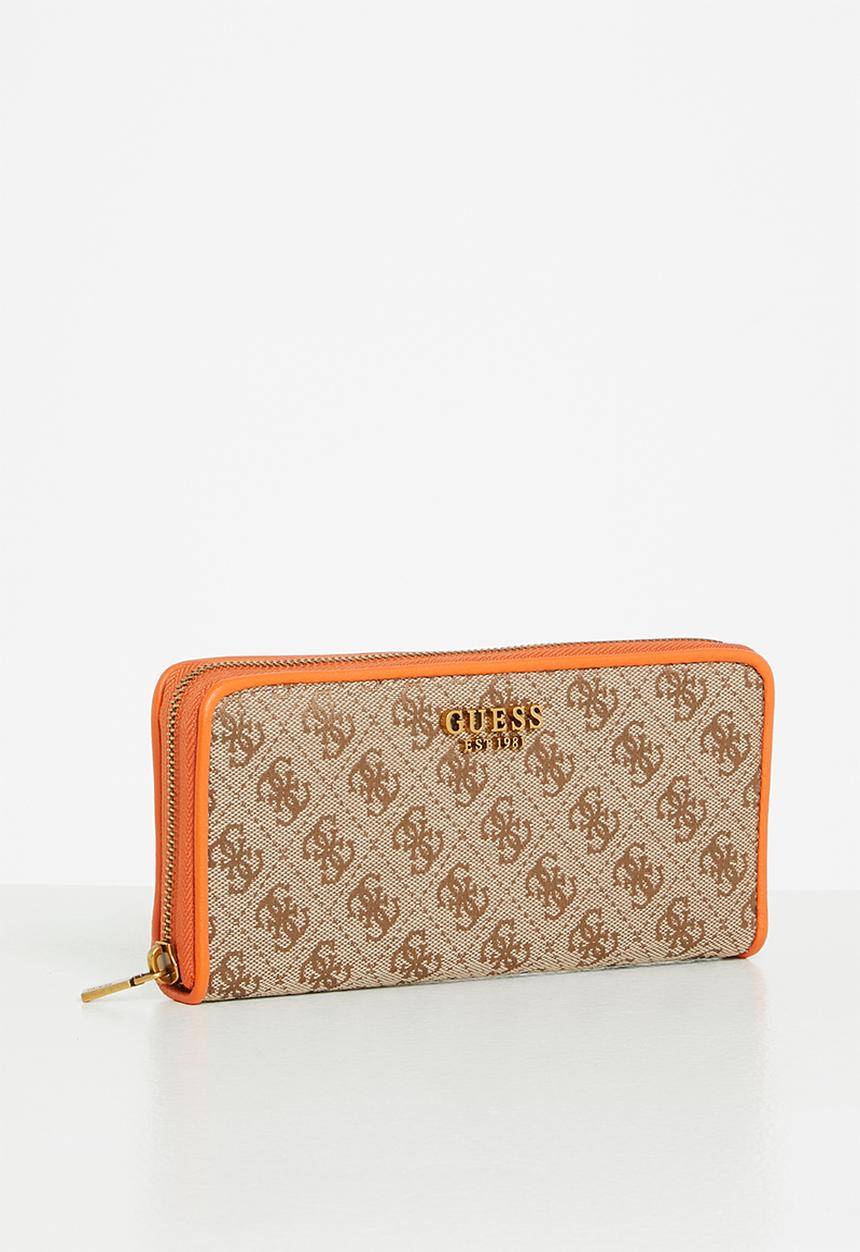 GUESS - Aviana slg large zip around - latte & orange