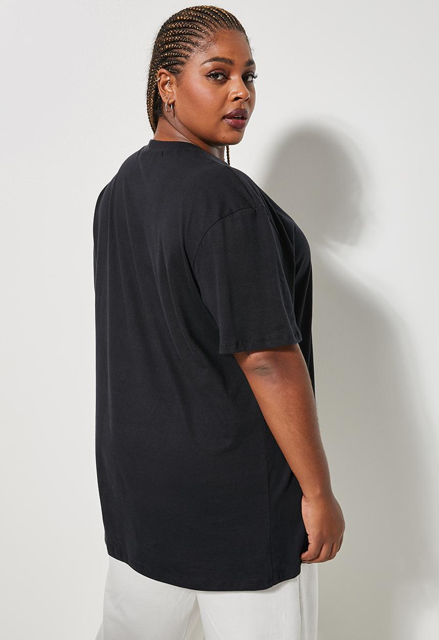 Superbalist - Longline graphic tee - black