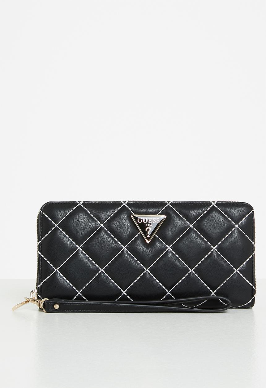 GUESS - Cessily slg large zip around - black