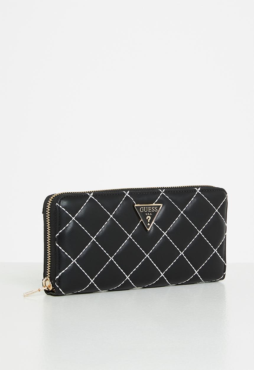 GUESS - Cessily slg large zip around - black