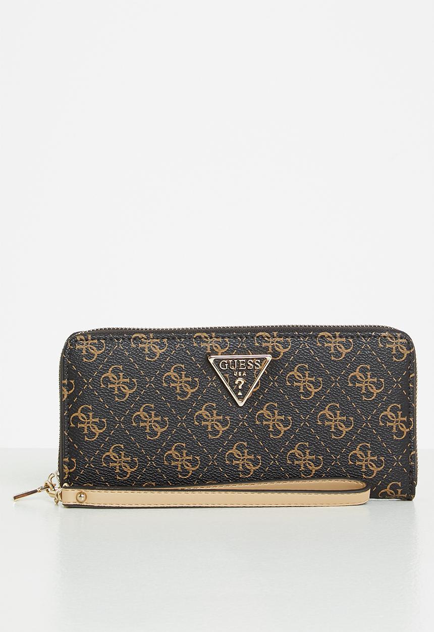 GUESS - Laurel slg large zip around - brown