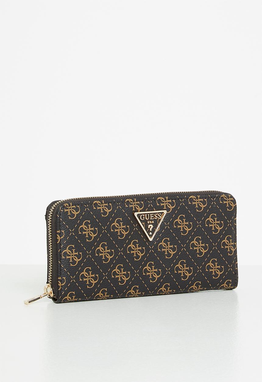 GUESS - Laurel slg large zip around - brown