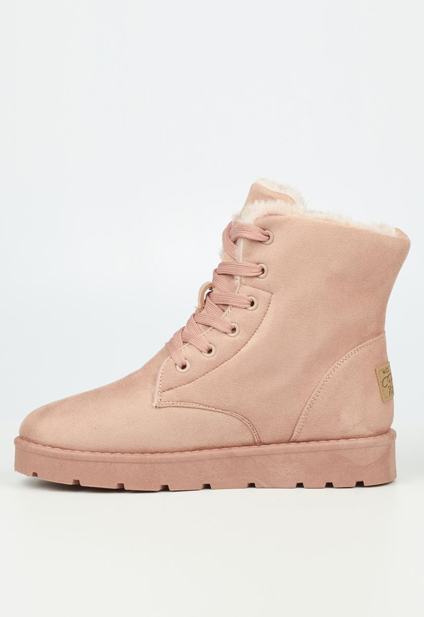 Miss Black - Rae4 lace-up ankle boot - pink
