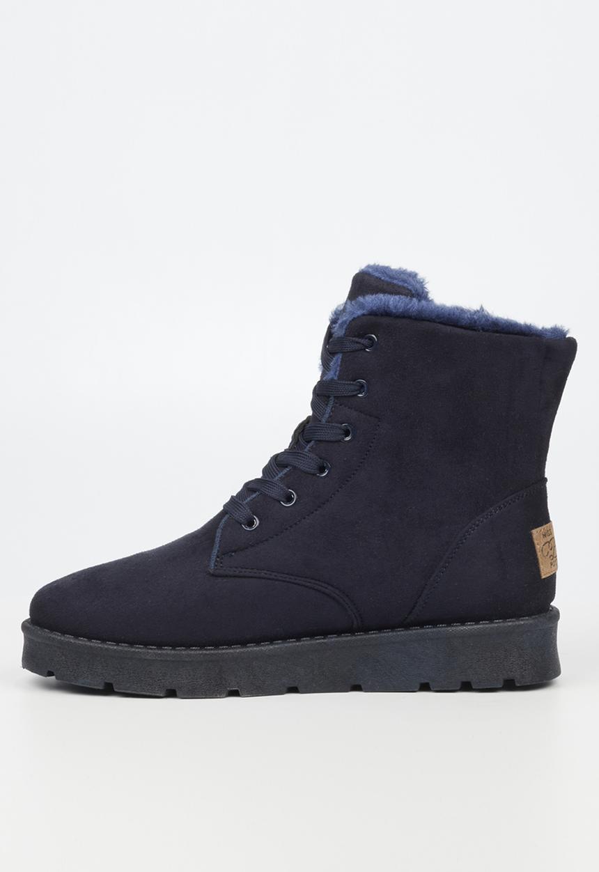 Miss Black - Rae4 lace-up ankle boot - navy