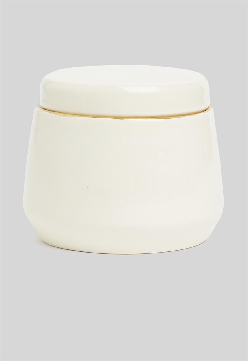 Urchin Art - Cirilla sugar pot and creamer set - cream & gold