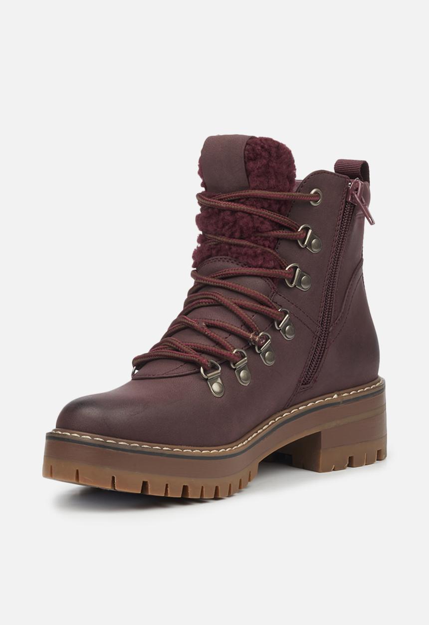 Miss Black - Fox8 lace-up ankle boot - burgundy