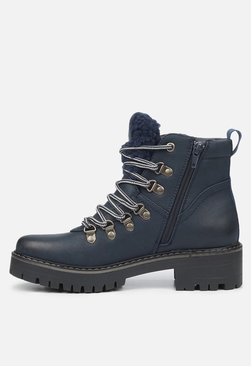 Miss Black - Fox8 lace-up ankle boot - navy