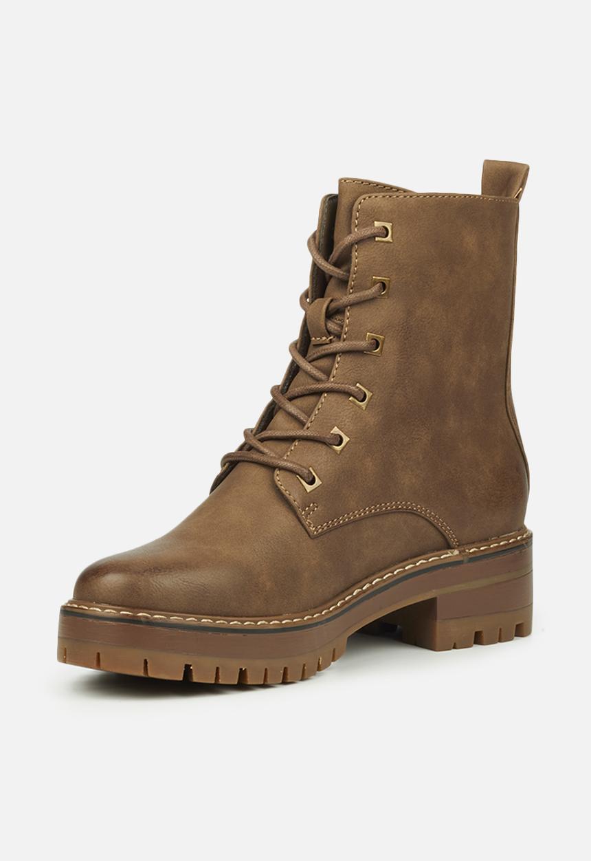 Miss Black - Fox5 lace-up ankle boot - brown