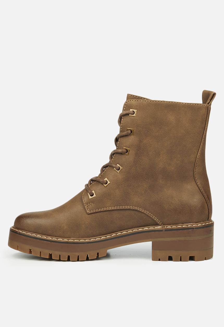 Miss Black - Fox5 lace-up ankle boot - brown
