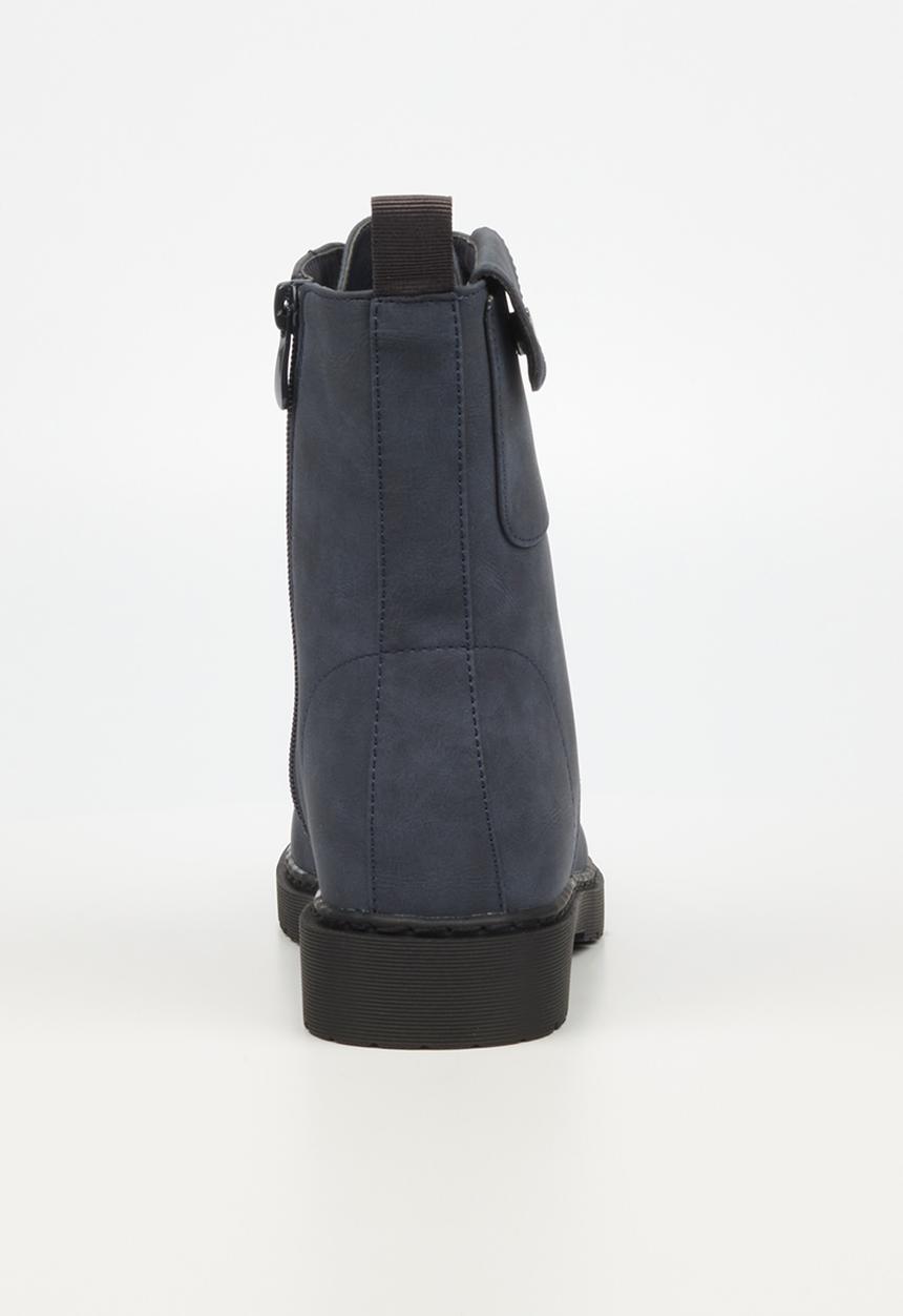 Miss Black - Rogue1 lace-up ankle boot - navy