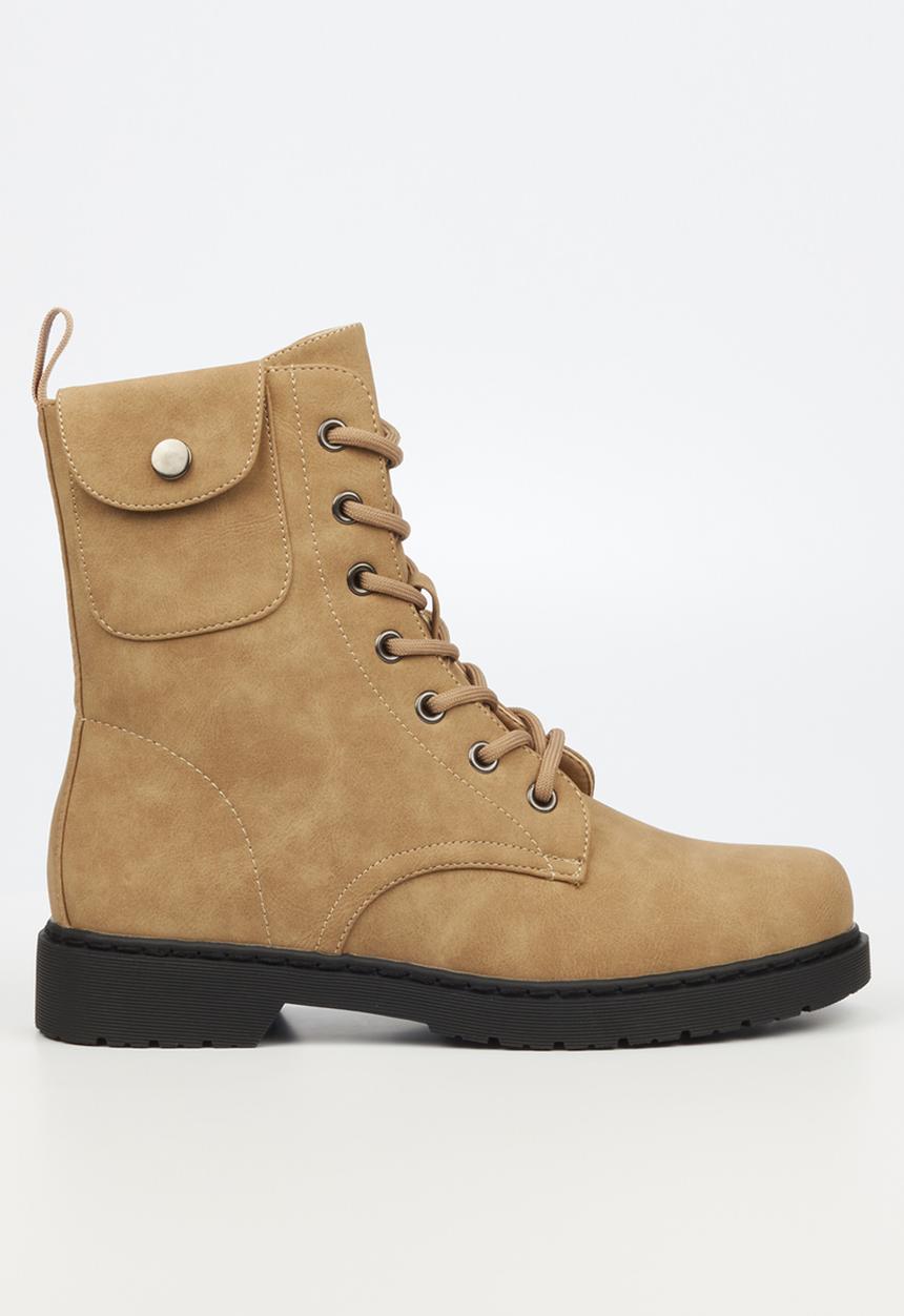 Miss Black - Rogue1 lace-up ankle boot - taupe