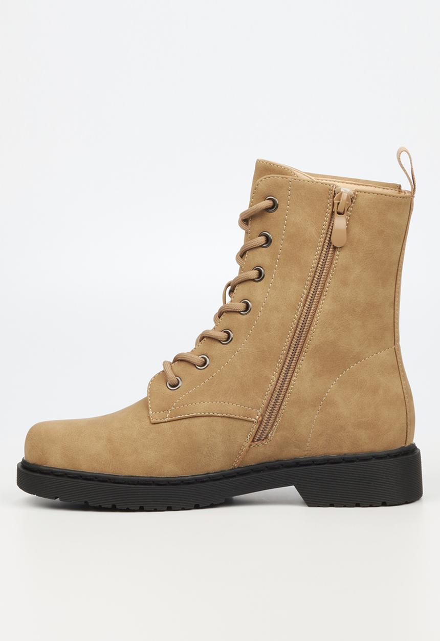 Miss Black - Rogue1 lace-up ankle boot - taupe