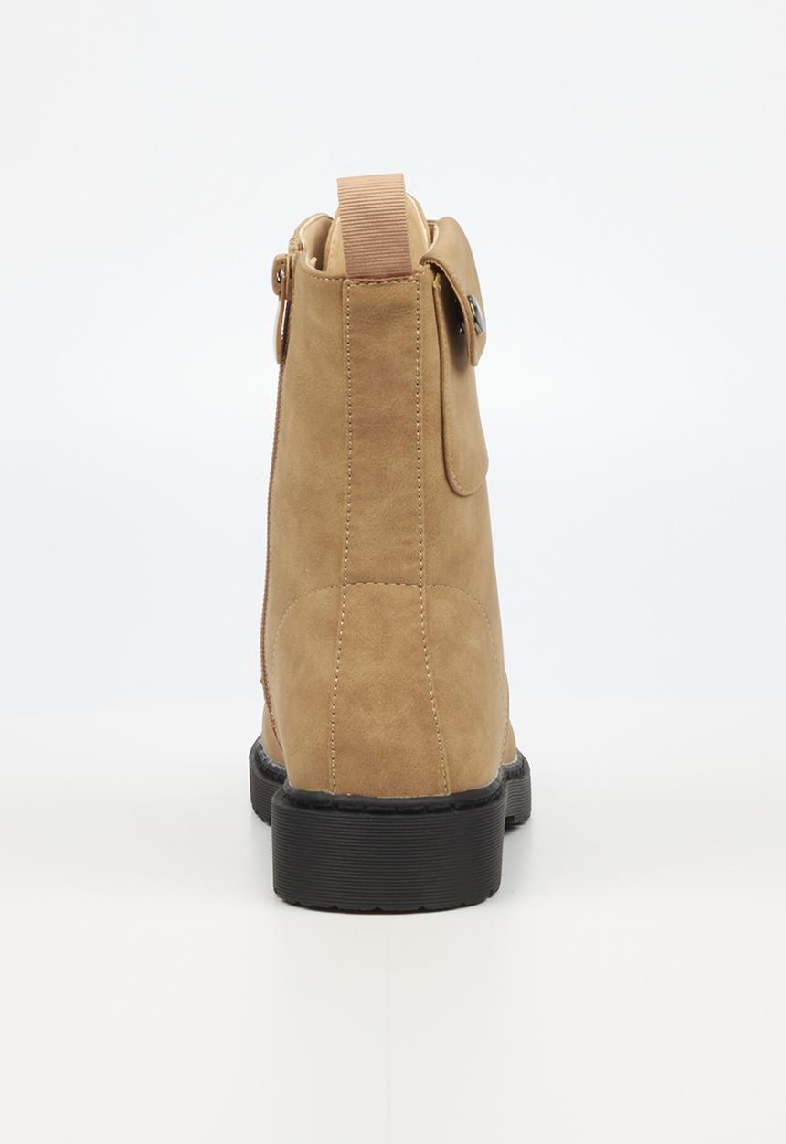Miss Black - Rogue1 lace-up ankle boot - taupe