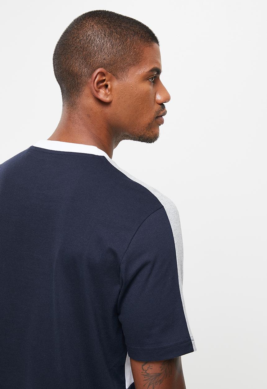 adidas Performance - Essentials Colorblock Single Jersey T-Shirt  - white/legend ink