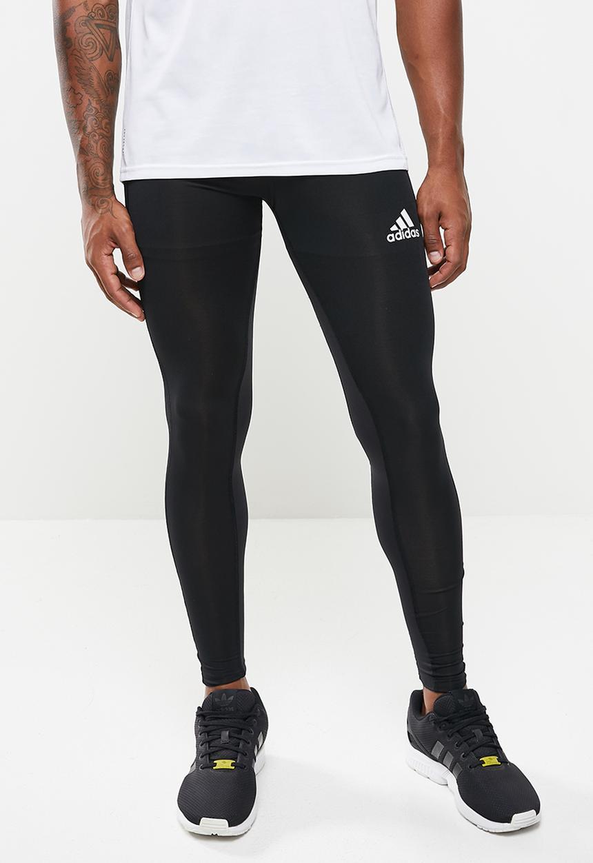 adidas Performance - TECHFIT 3-STRIPES LONG TIGHTS - Black