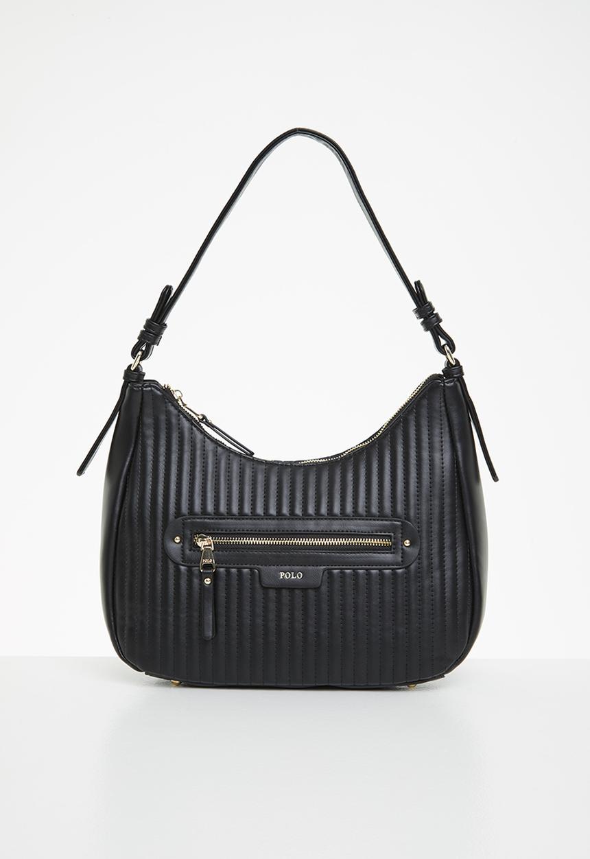 POLO - Quilt hobo bag - black