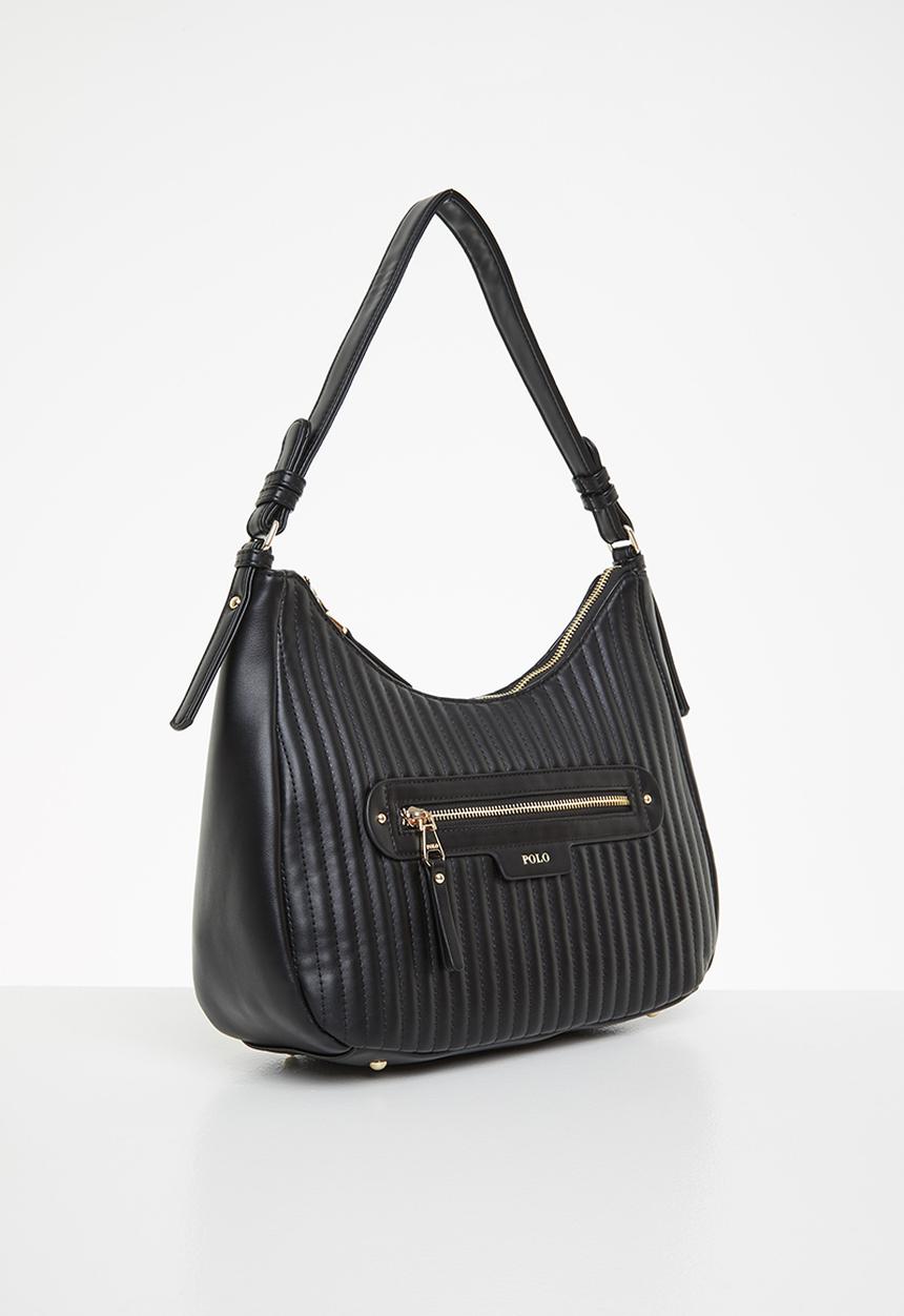POLO - Quilt hobo bag - black