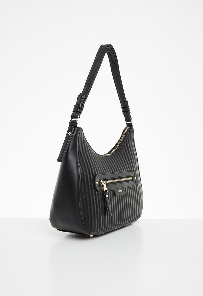 POLO - Quilt hobo bag - black