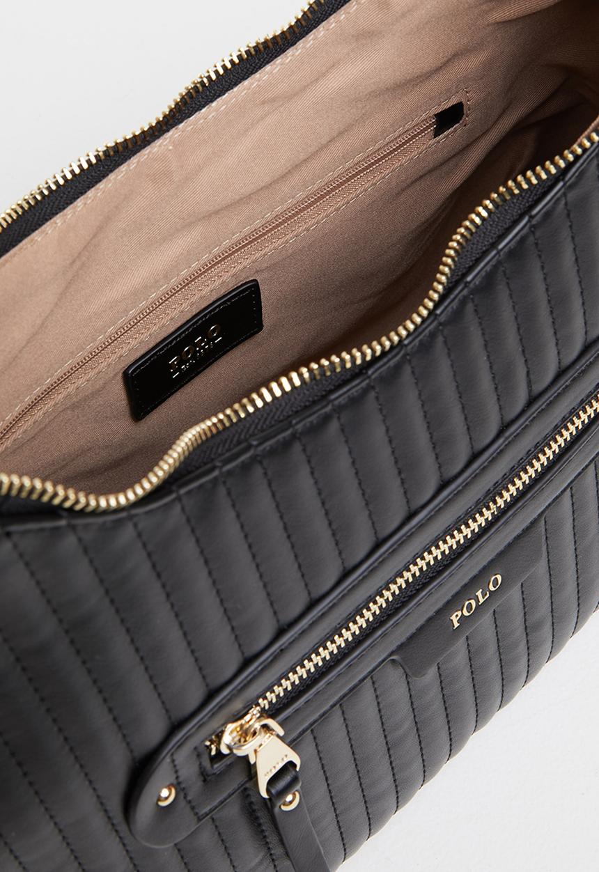 POLO - Quilt hobo bag - black
