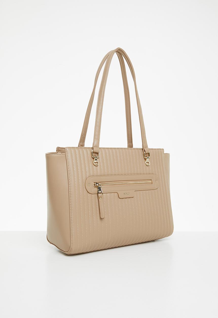 POLO - Quilt tote bag - latte