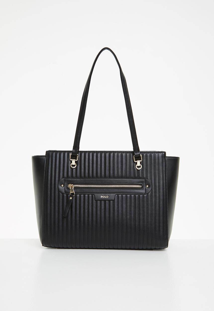 POLO - Quilt tote bag - black